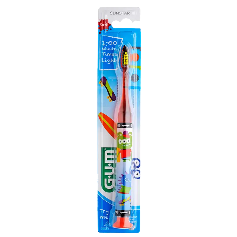 GUM Tandbørste Monster - Junior 4-10 år Ass. Farve (1 stk)