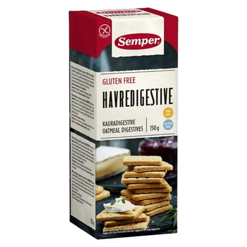 Semper Havredigestive Kiks Glutenfri (150 gr)