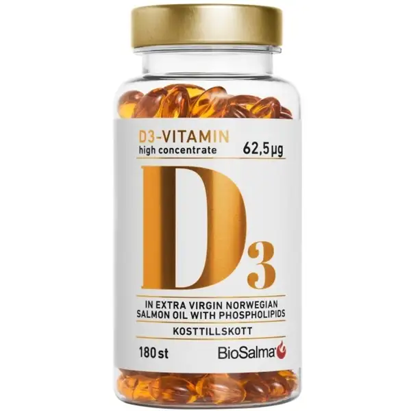 Biosalma D3-vitamin high concentrate 62,5ug
