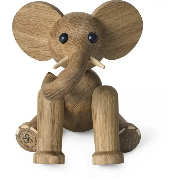 Maggie Elefant Trædekoration Eg