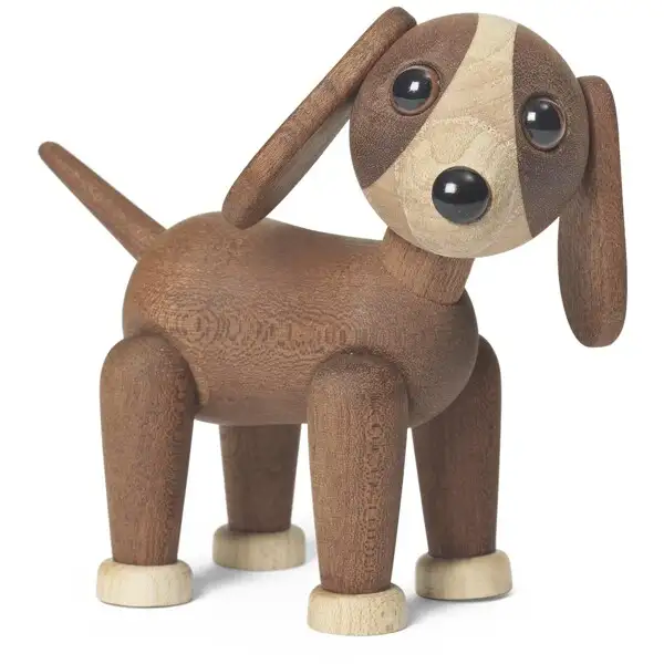 Twix Hund Trædekoration Mahogni