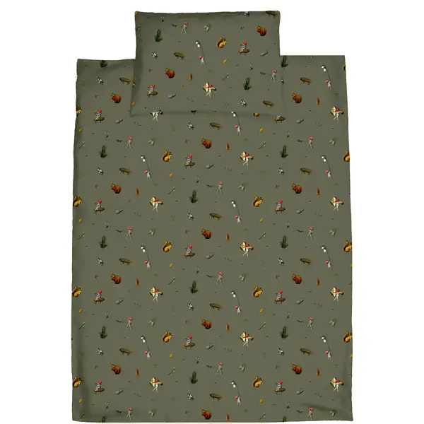 Beskow Nissebørnene Sengetøjssæt Grøn