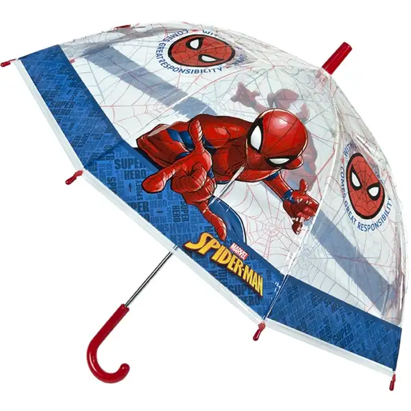 Spiderman Paraply Gennemsigtigt
