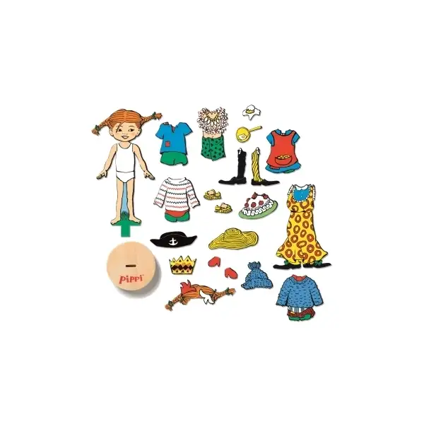Pippi Klæder Om Magnetdukke