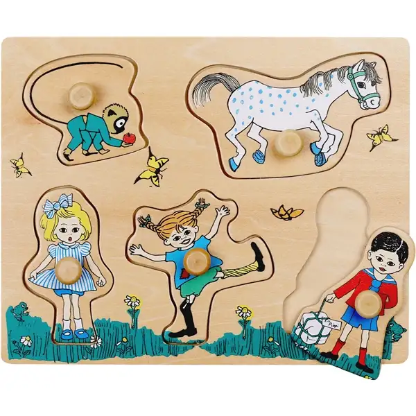 Pippi Puslespil med Knopper 5 Dele