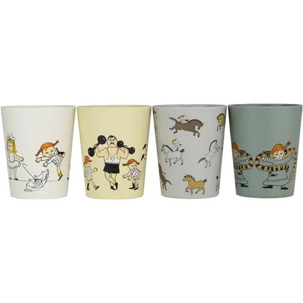 Pippi Cirkus Samlerkopper Pakke med 4 stk.