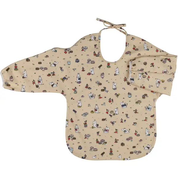 Mumin Picnic Hagesmæk med Ærme Beige