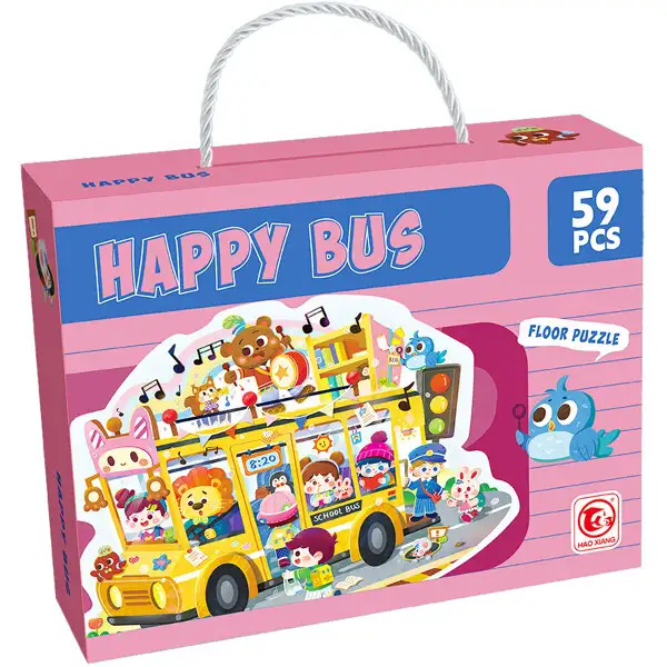 Gulvpuslespil Happy Bus