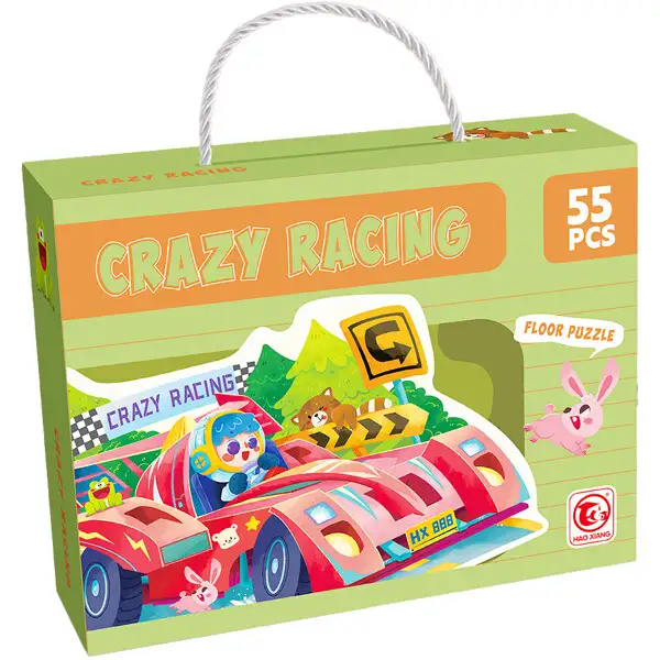 Gulvpuslespil Crazy Racing