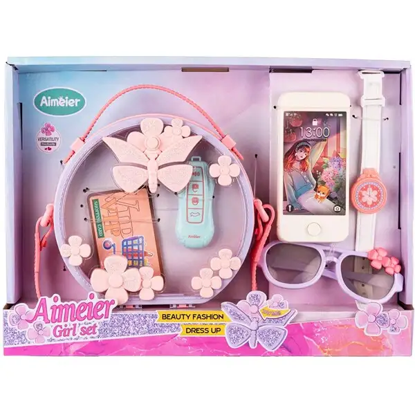 4-Girlz Rund Taske med Tilbehør