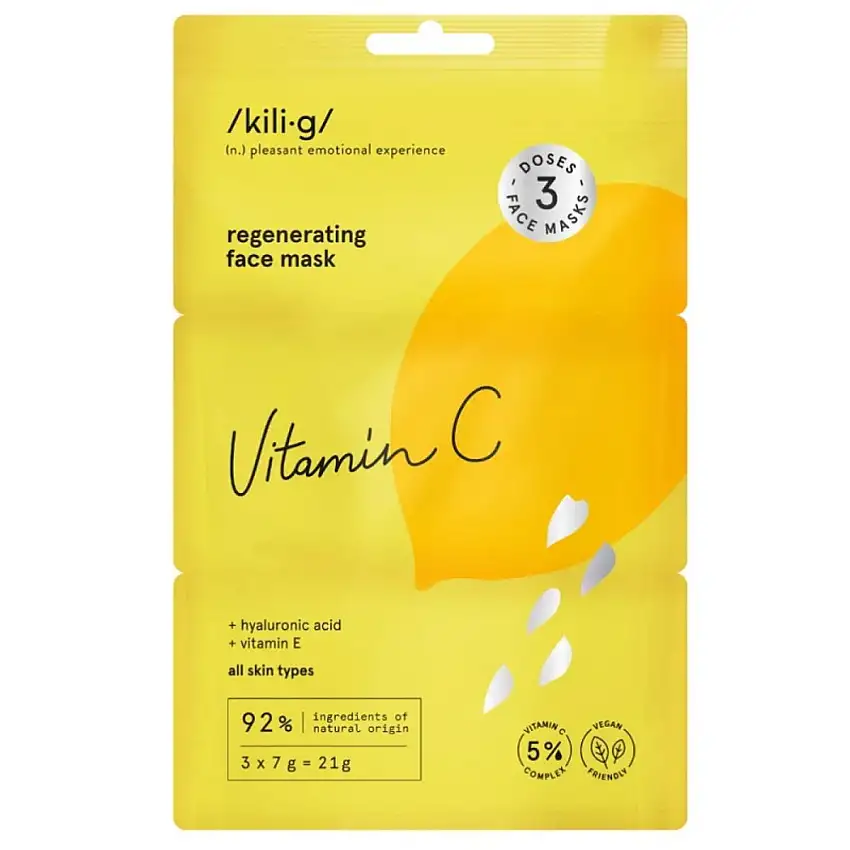 KILI∙G - VITAMIN C - REGENERATING FACE MASK - 3-PAK