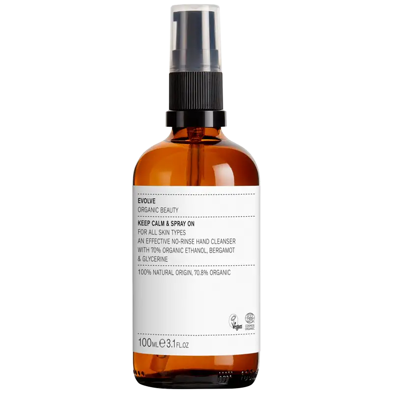 Evolve Beauty Keep Calm & Spray On Hand Sanitiser (100 ml)