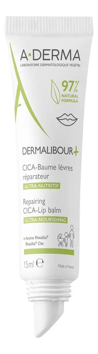 A-DERMA Dermalibour+ CICA Lip Balm - 15 ml.