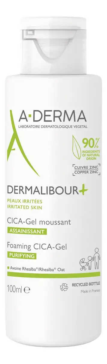 A-DERMA Dermalibour+ Foaming CICA-Gel - 100 ml.