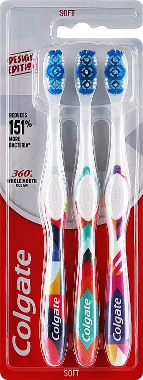 Blødt tandbørstesæt, 3 stk., design 5 91353765