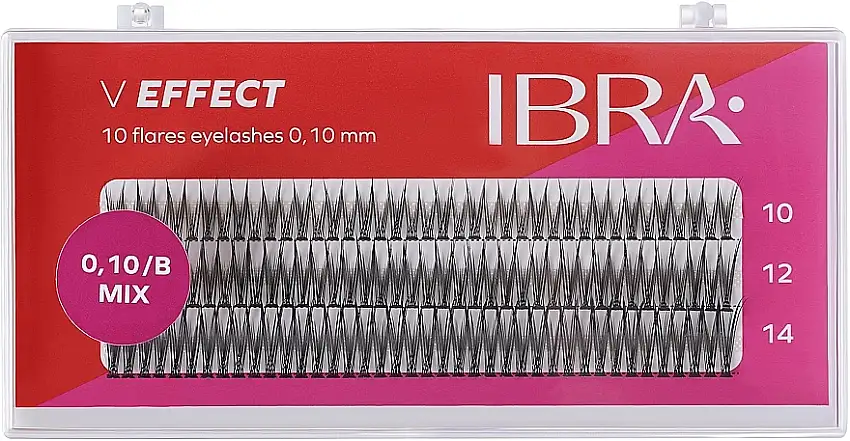 Øjenvippetotter Effekt V B 0,10, 12 mm 20688810