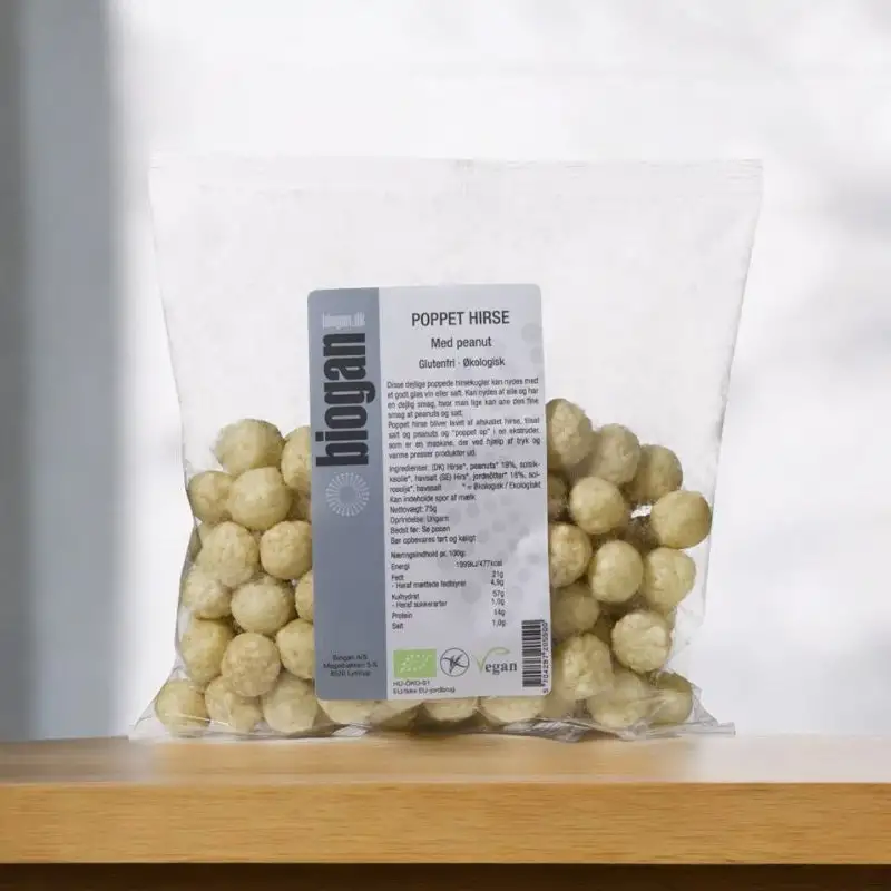 BIOGAN - ØKOLOGISK POPPET HIRSE - Peanut