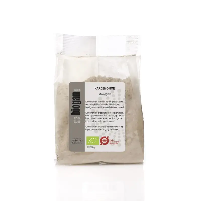 BIOGAN - ØKOLOGISK STØDT KARDEMOMME - 50 g.