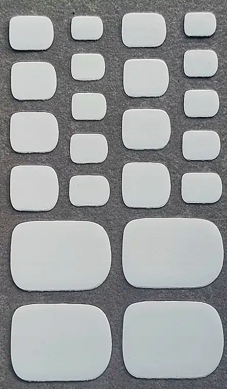 Selvklæbende gel negleklistermærker, hvid 28532854