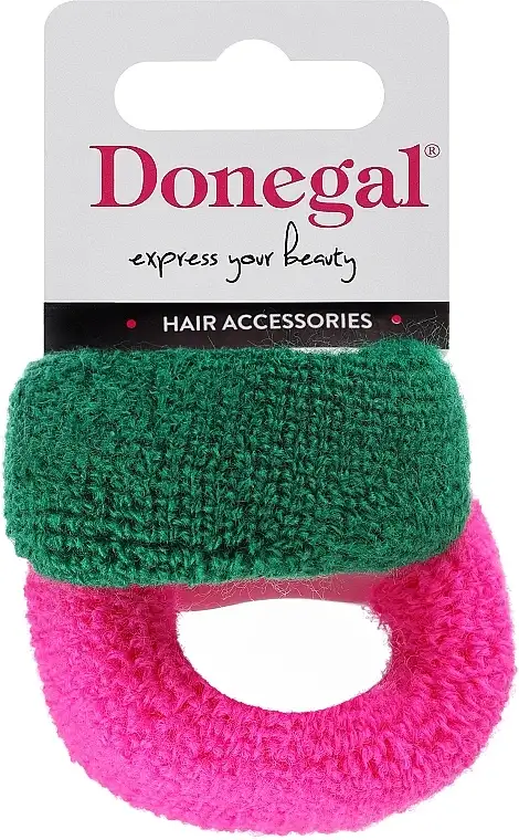 Hårelastikker, FA-5643, 2 stk., grøn + hindbærrød 85413746