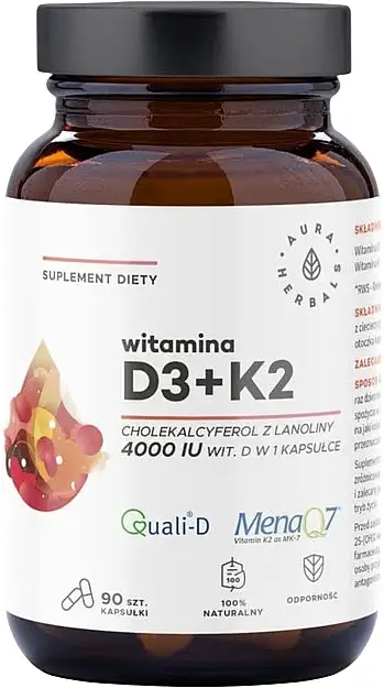Kosttilskud 'Vitamin D3 4000IE + K2', kapsler 20877309