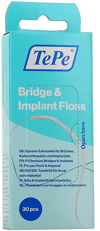 Tandtråd til rengøring af broer og implantater, 30 stk 98040183