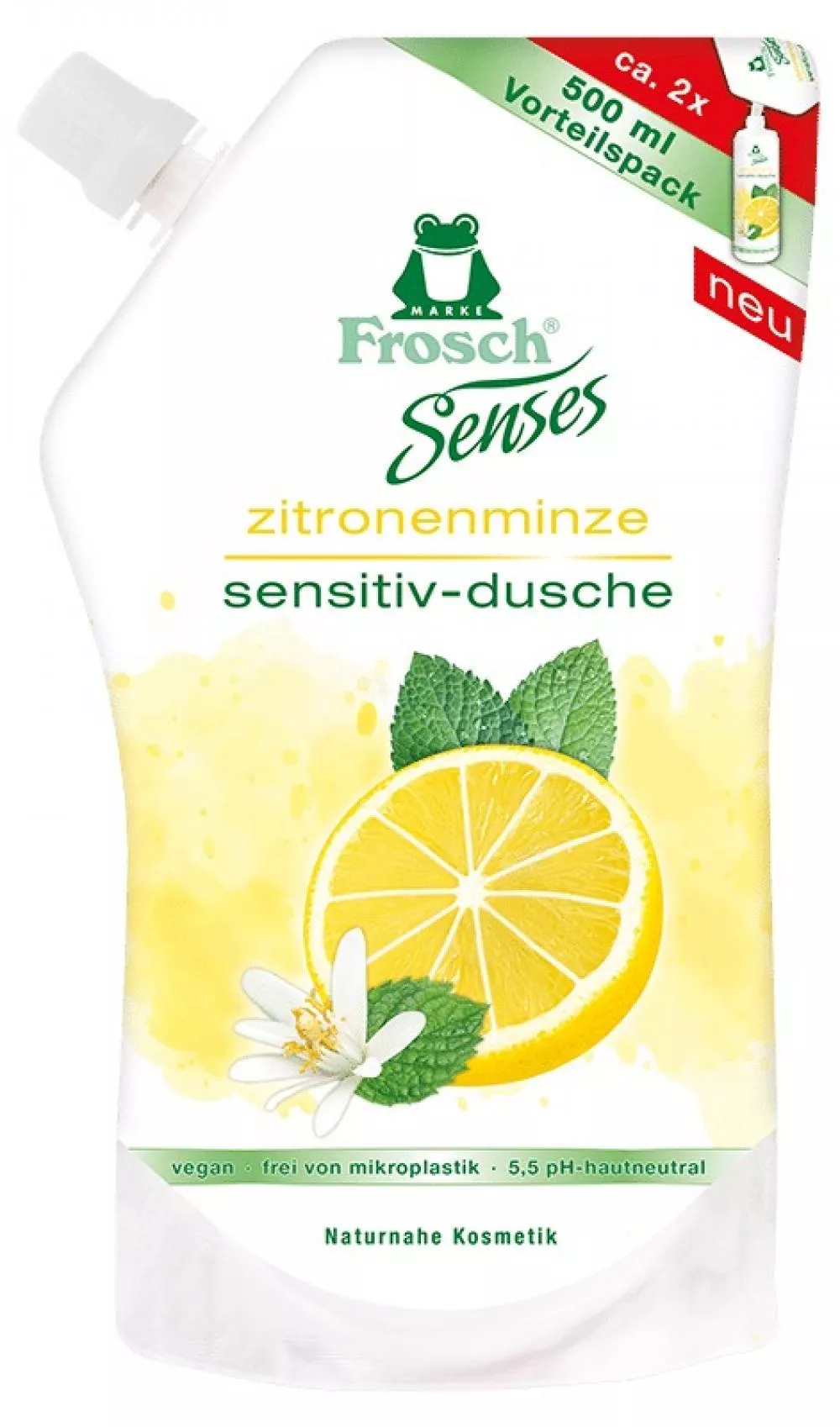 Frosch EKO Senses Brusegel Citron Mynte – refill 500ml