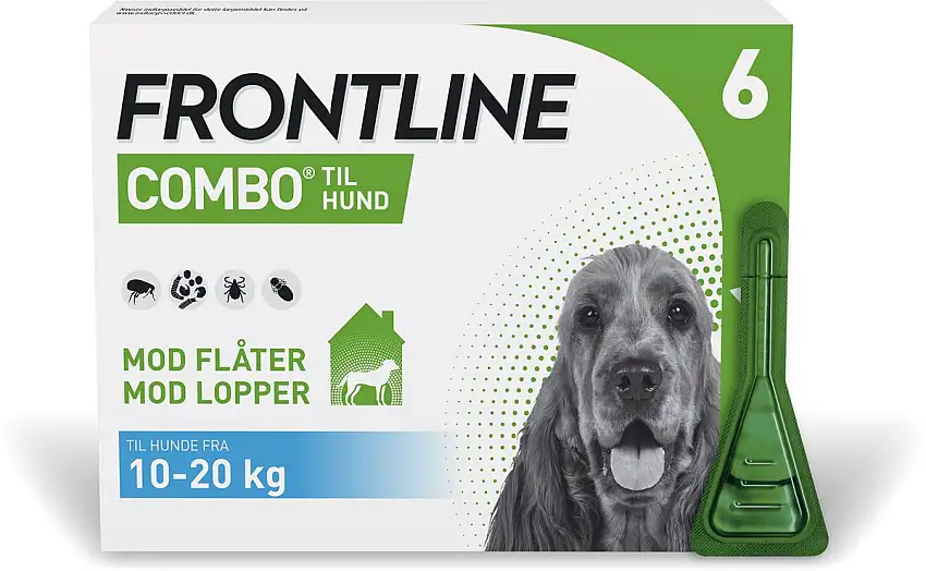 Frontline Combo Vet - hund - 10-20 kg - 6 pipetter