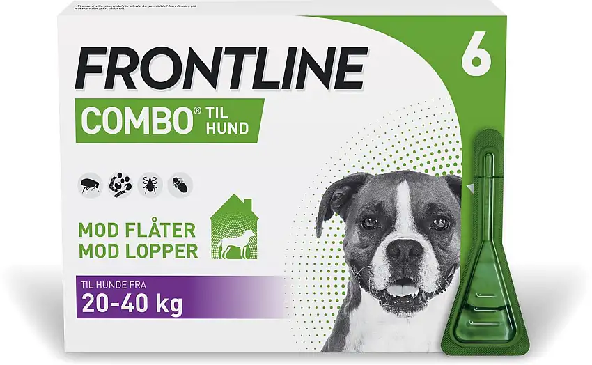 Frontline Combo Vet - hund - 20-40 kg - 6 pipetter