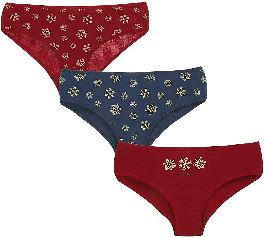 Julebikinitrusser til kvinder 3-pak sæt 38867666