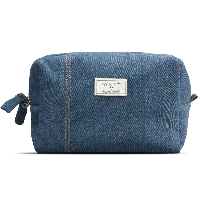 Gillian Jones Flatonista Cosmetic Bag - Denim 10074