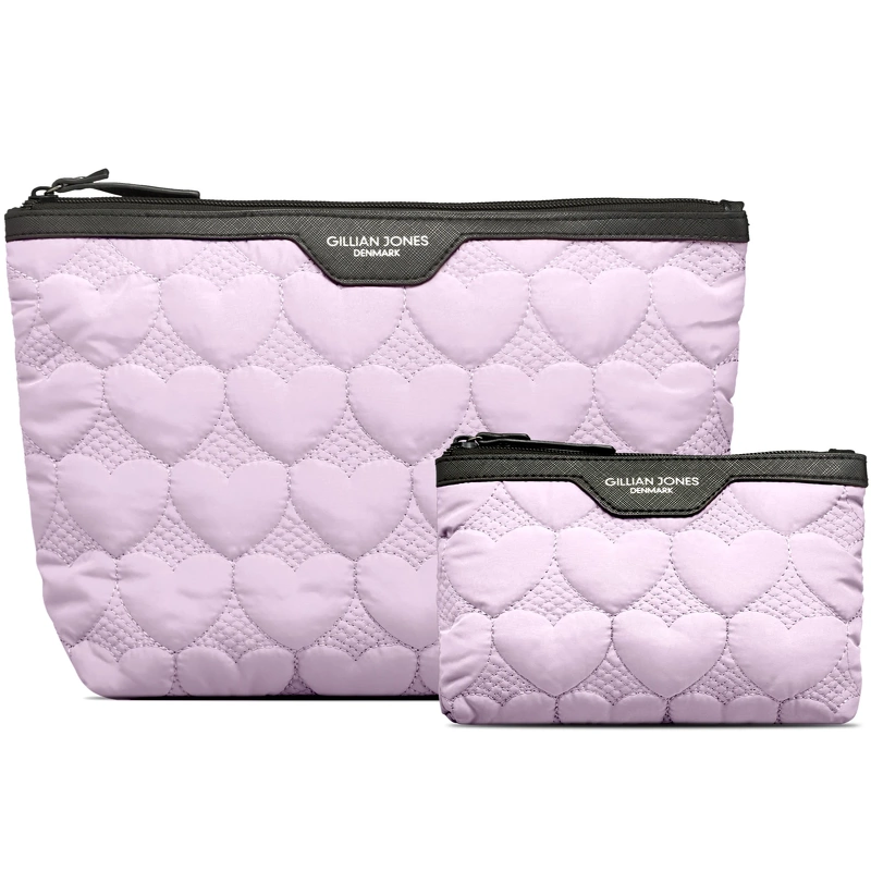 Gillian Jones Urban Travel Bag & Makeup Purse Set - Quilted Heart 10060-46