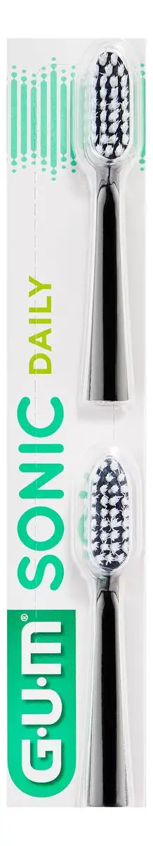 Gum Sonic Daily Børstehoveder Soft Sort - 2 stk.