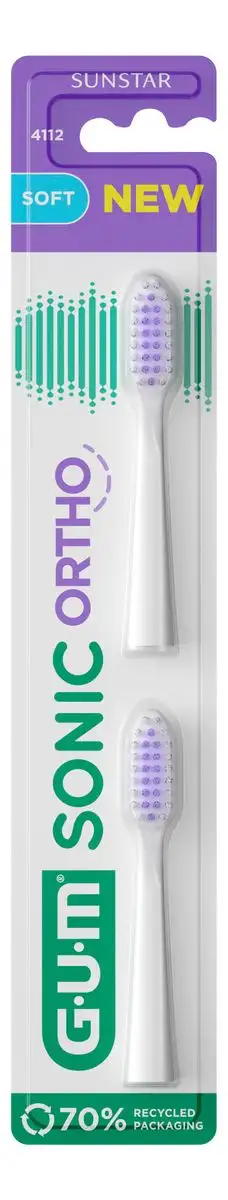 Gum Sonic Ortho Børstehoveder Blød - 2 stk.