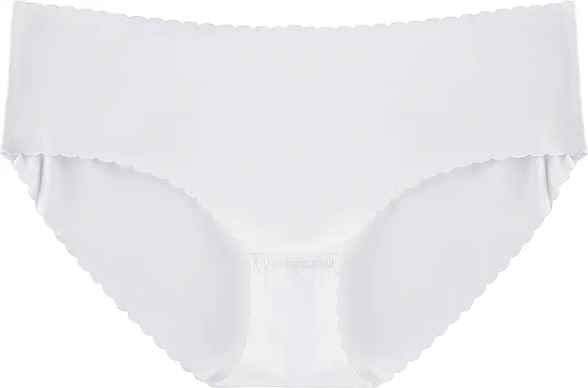 Midi Bikini Trusser, laserskåret, hvid 16170461