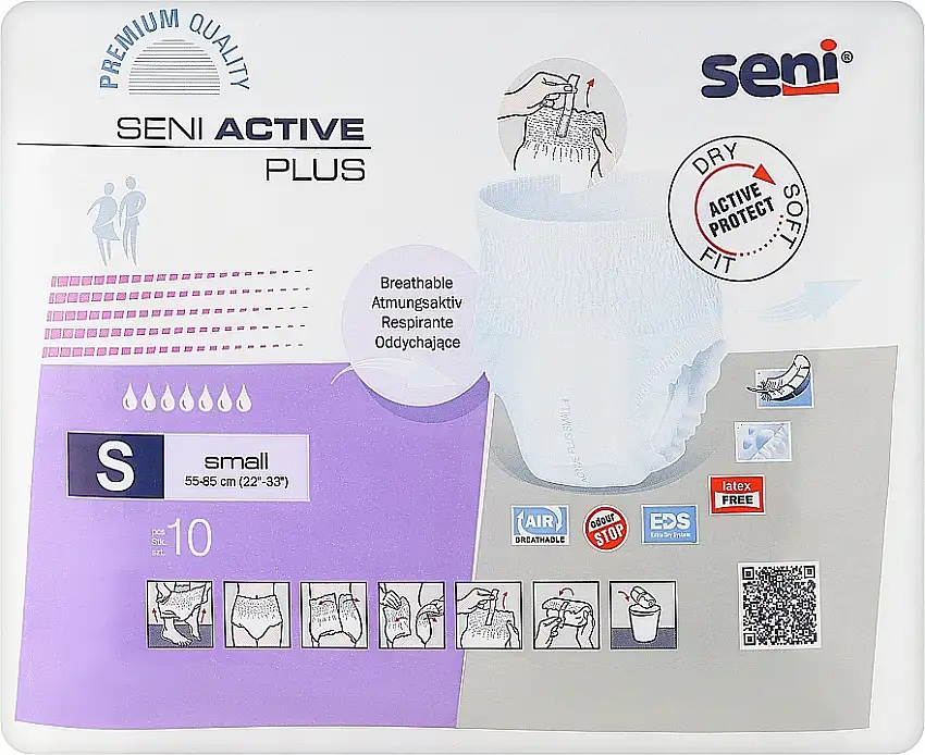 Voksen Absorberende Trusser S, 55-85 cm, 10 stk 18660043