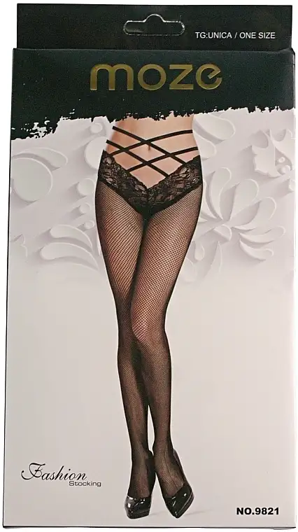 Strømpebukser i fint net 9821, sorte 15400216