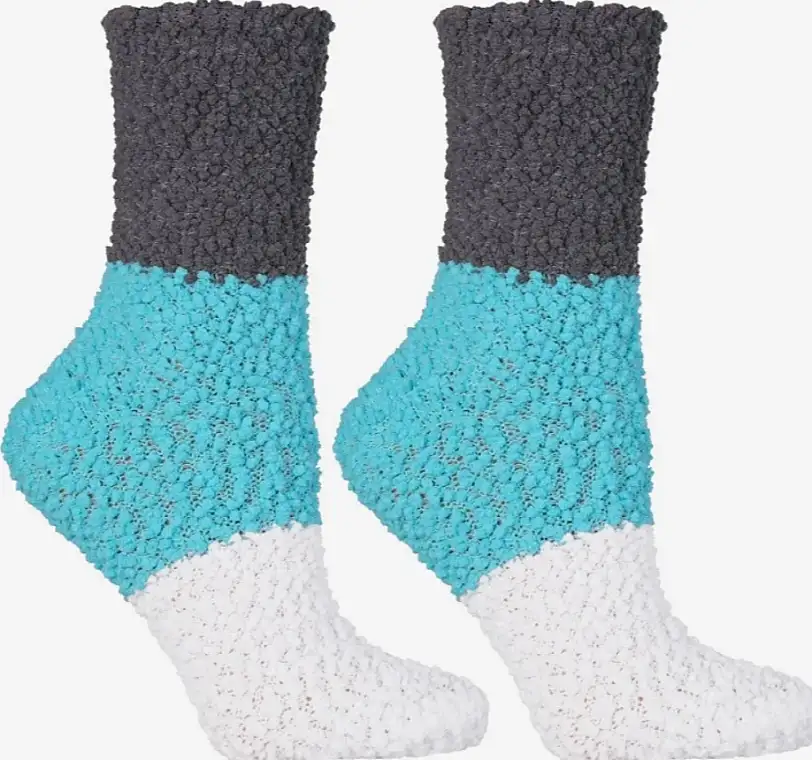 Varme fluffede stribede sokker til kvinder 36856105