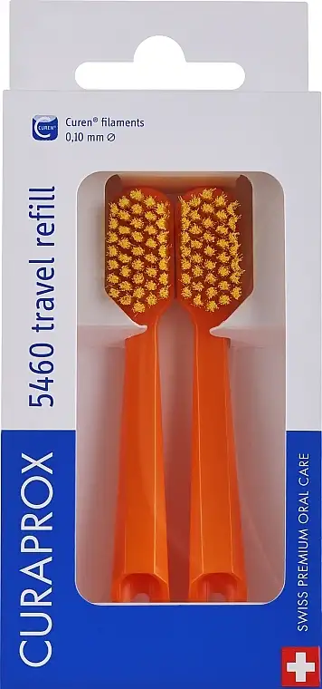 Sæt med udskiftelige børstehoveder til rejsetandbørste CS 5460, orange 81336691