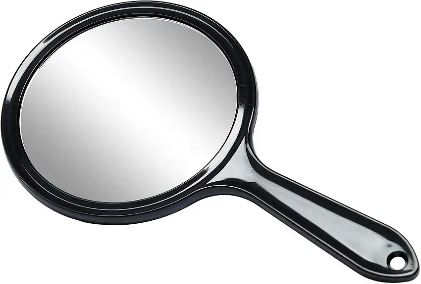 JJDK Dobbeltsidet Håndspejl x1/x3 Black - H: 26,7 cm.