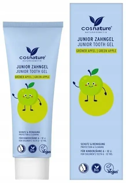 Naturlig tandgel med grøn æble til børn 6-12 år, med fluor 53920874