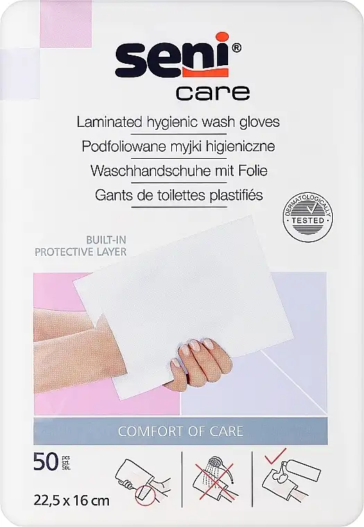 Engangsvaskehandsker, med folie, 50 stk 46553367