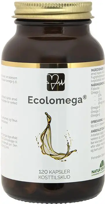 Natur-Drogeriet Ecolomega Fiskeolie - 120 kaps.