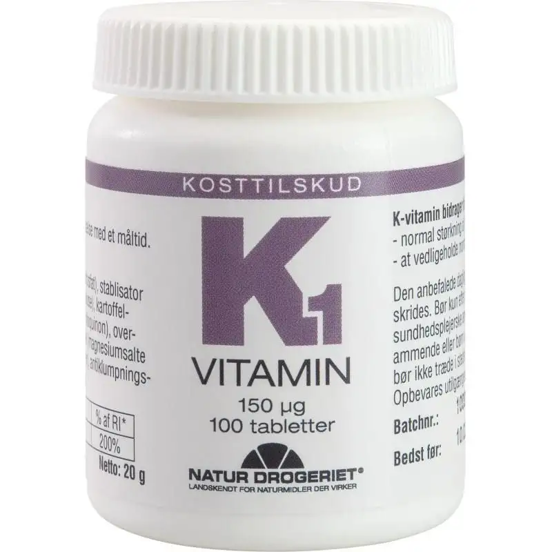Natur-Drogeriet K1-vitamin 150 μg - 100 tabl.