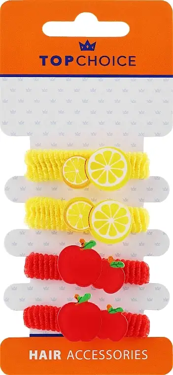 Hårelastikker, 22944, 4 stk, citron & æble 91909019