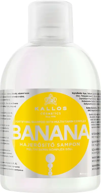 Shampoo med bananekstrakt og vitaminkompleks 34448248