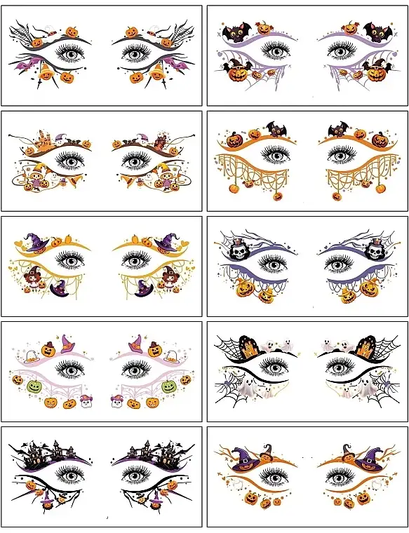 Engangstatoveringer til ansigtet, på vandbasis 75162548