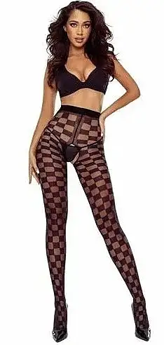 Tiopen erotiske tights med åben adgang 024, 20/40 Den, sort 64011793