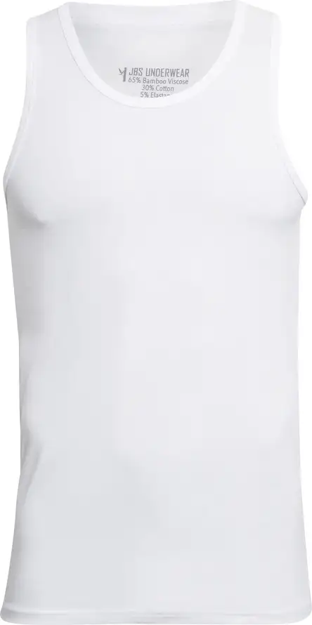 JBS 2-pack singlet bamboo økologisk bomuld Hvid XXXL