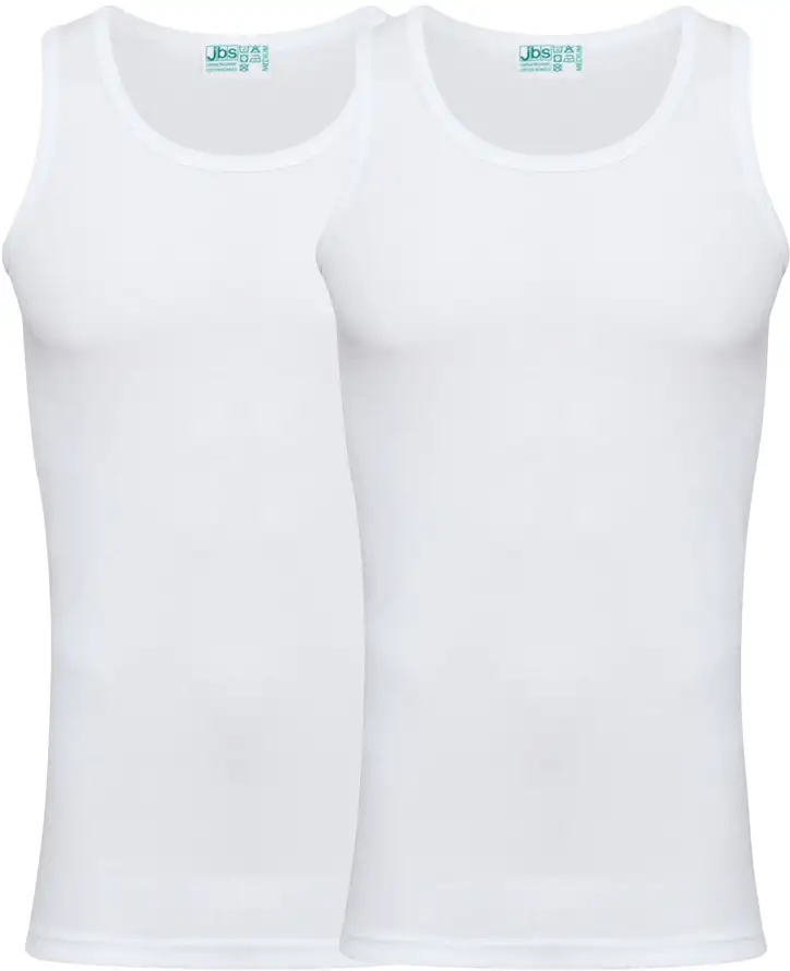 JBS Singlet Organic Cotton 2-pak Hvid S